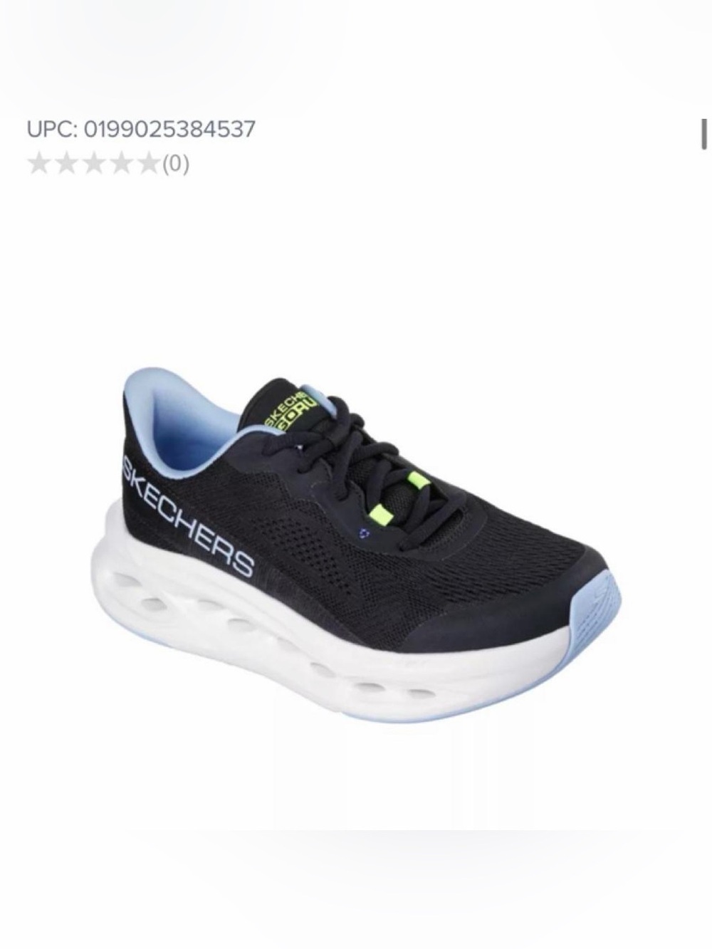Skechers Black Sneakers with Light Blue Accents - Picture 4 of 4